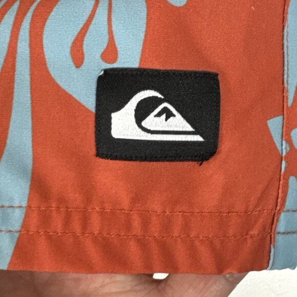 Quiksilver Men's S Brief Lined Board Shorts Hybrid Orange Tropical Inseam 6.5" - Picture 3 of 14